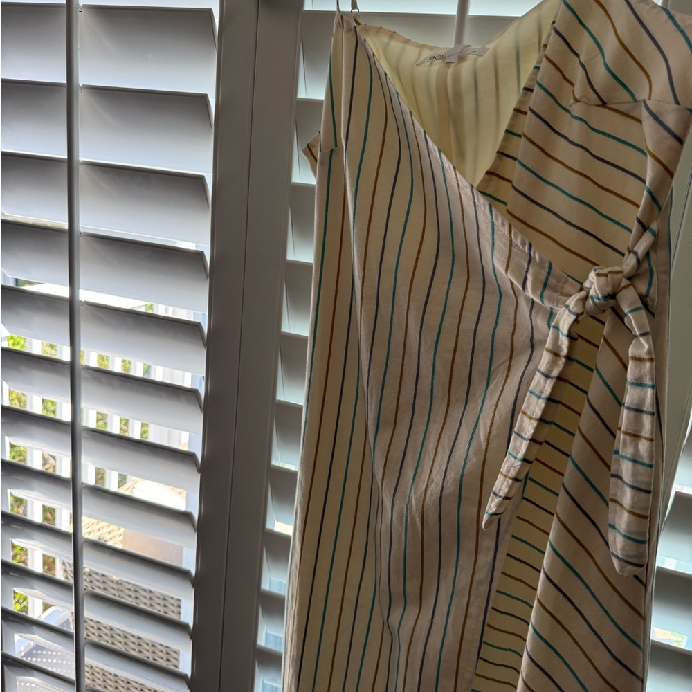 BCBG Striped Wrap Dress